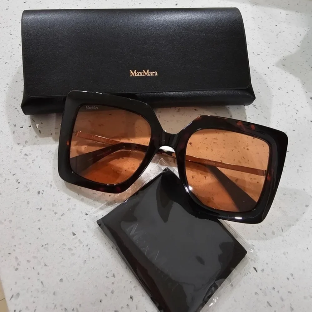 Max Mara Tortoiseshell Square Sunglasses